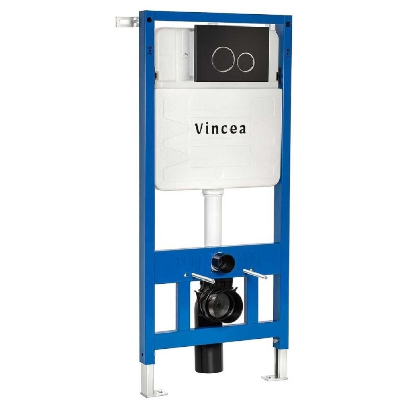 Клавиша смыва Vincea, кнопки круглые, черный матовый, VFP-005MB