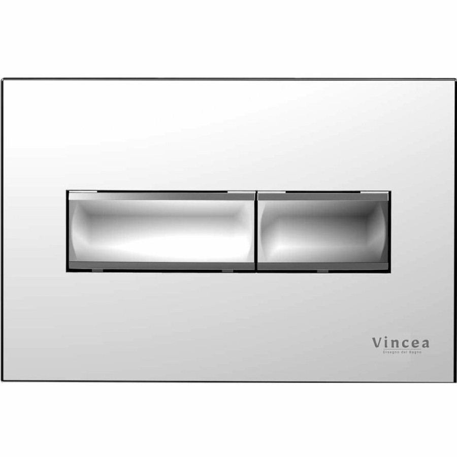 Клавиша смыва Vincea Line VFP-732CH, кнопки прямоугольные, цвет хром