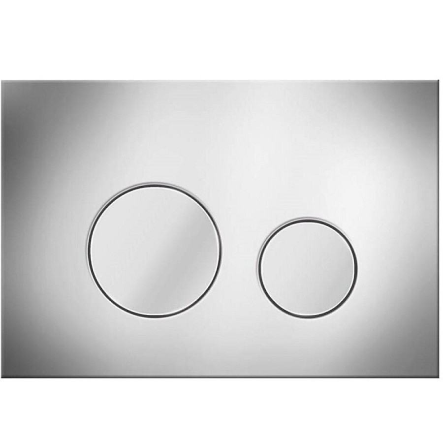 Клавиша смыва Veconi Round VFR002CH, кнопки круглые, хром глянец