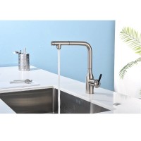Смеситель Paulmark Viper Vi213105-BS для кухонной мойки, с подключением к фильтру, брашированная сталь