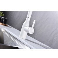 Смеситель Paulmark Viper Vi213105-WH для кухонной мойки, с подключением к фильтру, цвет белый матовый