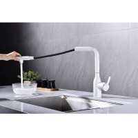 Смеситель Paulmark Viper Vi213105-WH для кухонной мойки, с подключением к фильтру, цвет белый матовый
