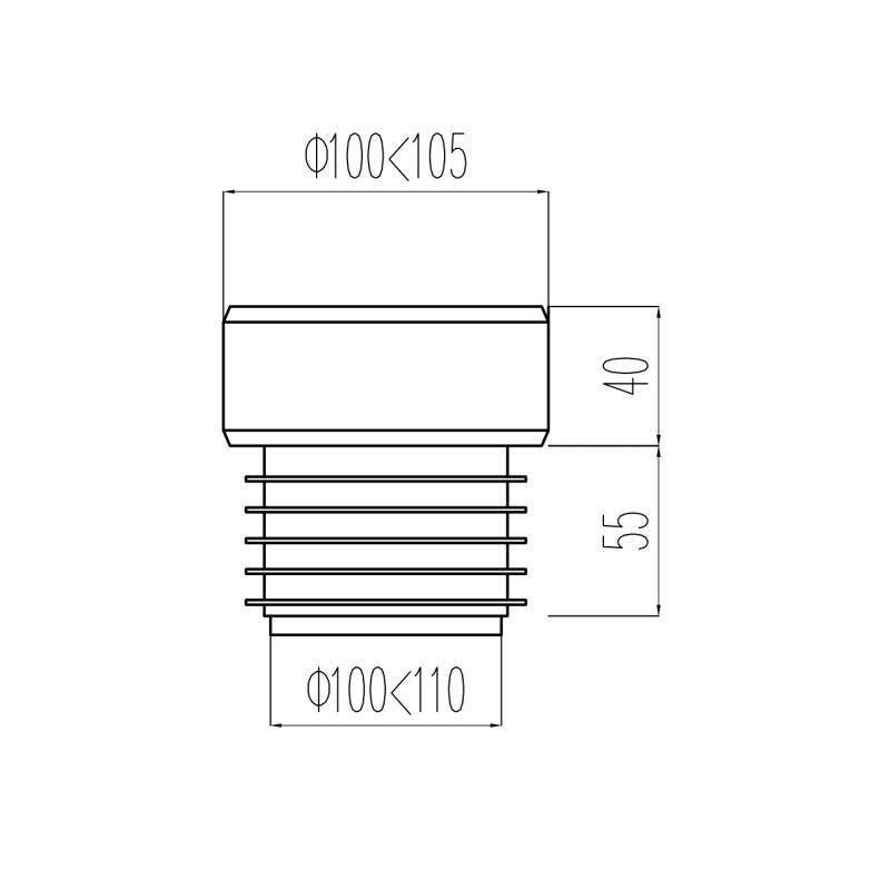 Манжета VIANT для унитаза, прямая