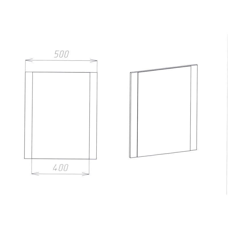 Зеркало Viant Рио 50 см, подвесной, цвет белый, VRIO50/60-Z