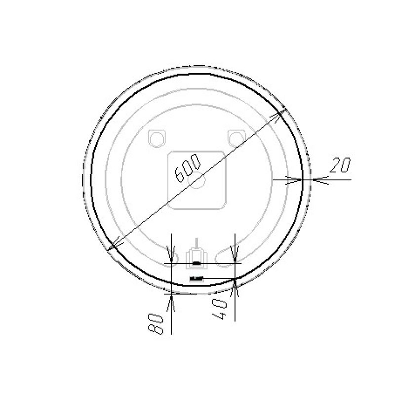 Зеркало VIANT Мюнхен 60 VMUN60-ZLED с подсветкой с бесконтактным выключателем