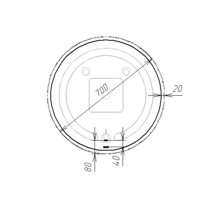 Зеркало VIANT Мюнхен 70 VMUN70-ZLED с подсветкой с бесконтактным выключателем