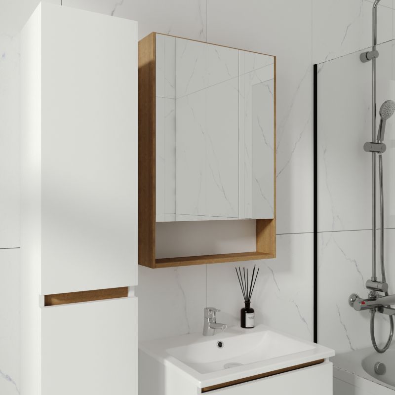 Зеркальный шкаф VIANT Мальта 60 VMAL60-ZSH Дуб Вотан