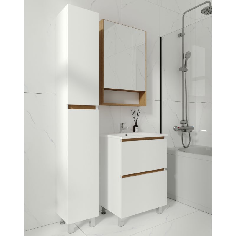 Зеркальный шкаф VIANT Мальта 60 VMAL60-ZSH Дуб Вотан