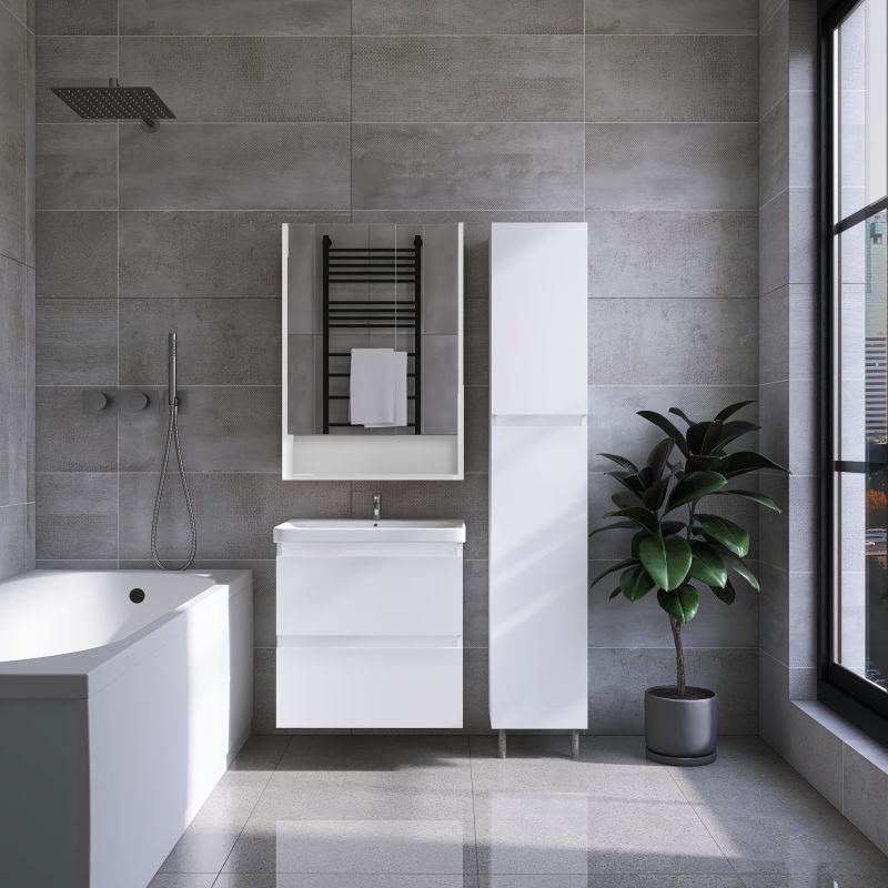 Зеркальный шкаф для ванной Viant Мальта 60 Белый