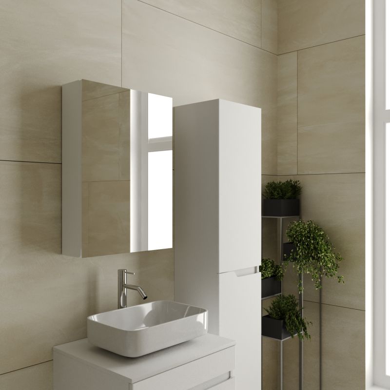 Зеркальный шкаф VIANT Куба 50 VKUB50-ZSH Белый