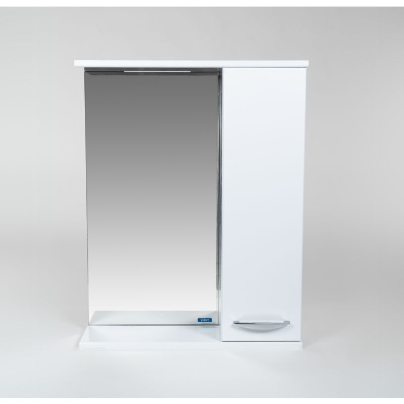 Зеркало со шкафом VIANT Прага 55 R VPRA55-ZSHR Белое