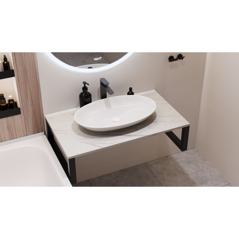 Столешница VIANT "Neo" VNEO60MRBEL-STMDF белый мрамор