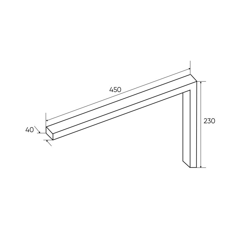 Кронштейн VIANT Г-образный черный, комплект 2 шт. VKRCH4523-G