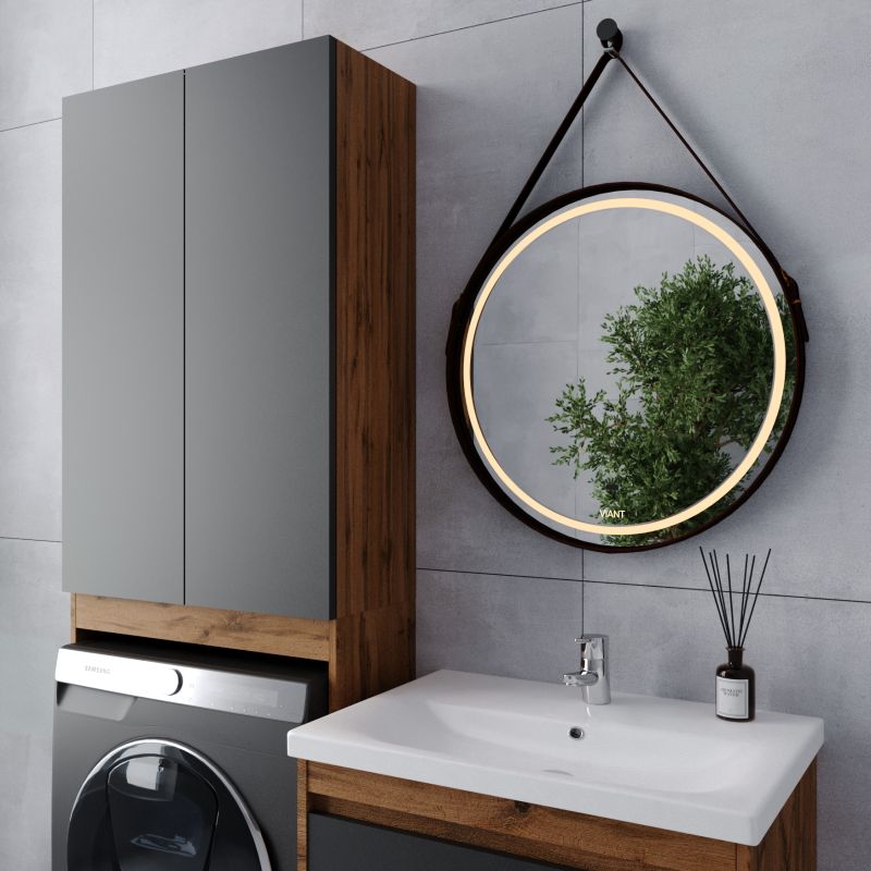 Пенал для ванной Viant Бостон VBOS645G-SHSM