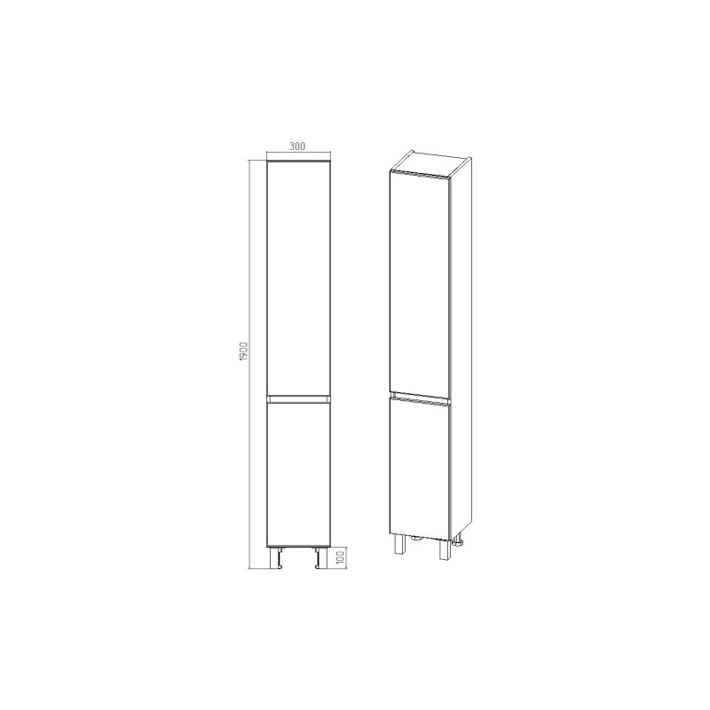Пенал для ванной Viant Мальта VMAL300BEL-PEN