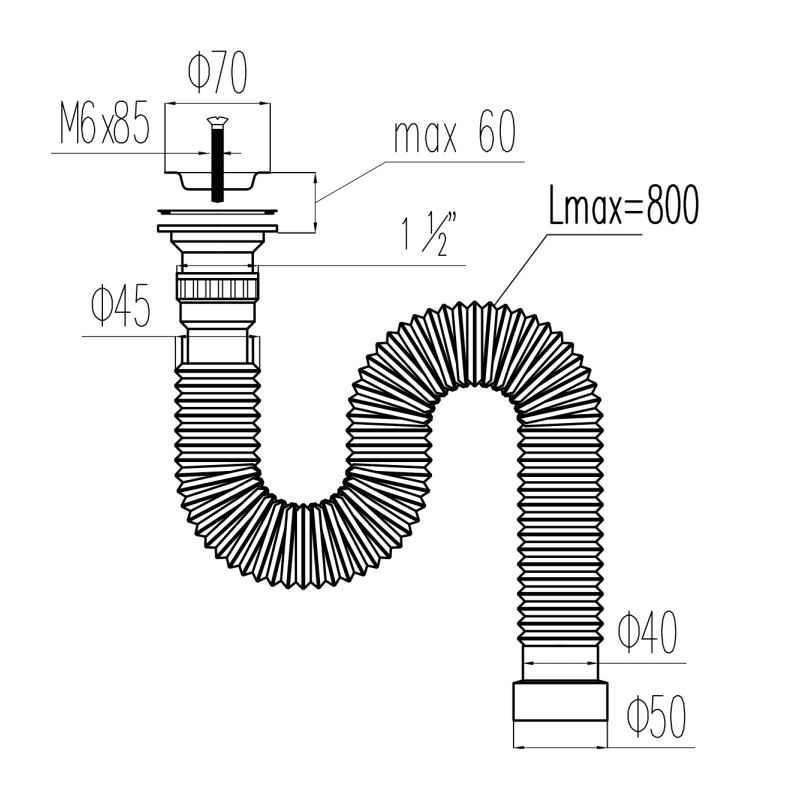 Сифон для раковины Viant Мини VG-325