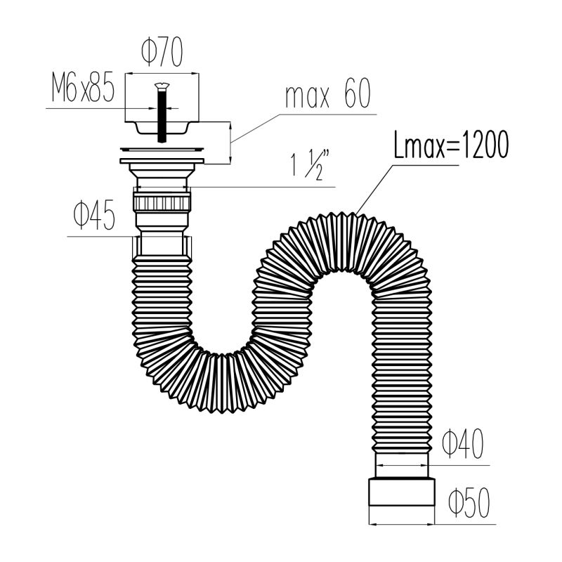 Сифон для раковины Viant Мини VG-326