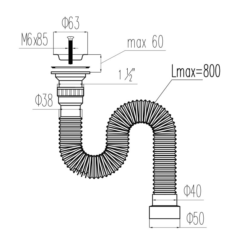 Сифон для раковины Viant Мини VG-327
