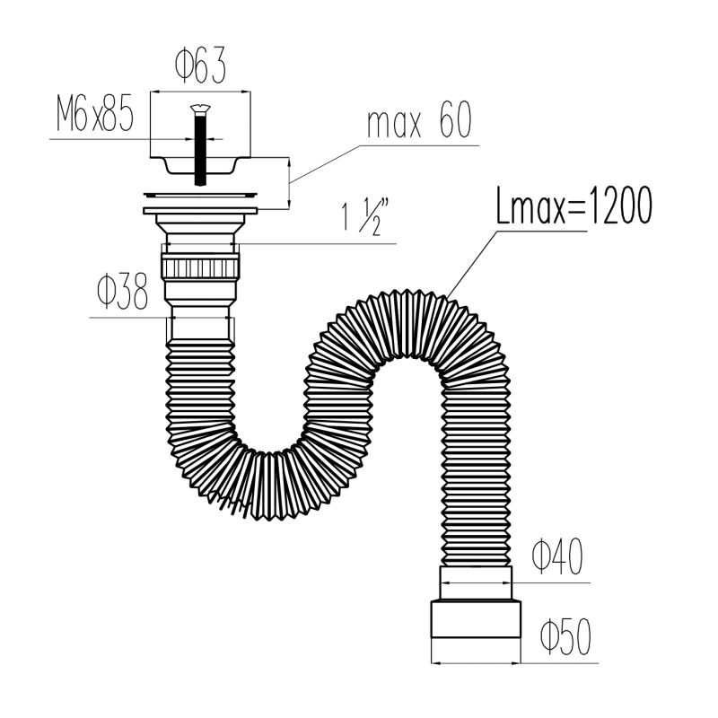 Сифон для раковины Viant Мини VG-328
