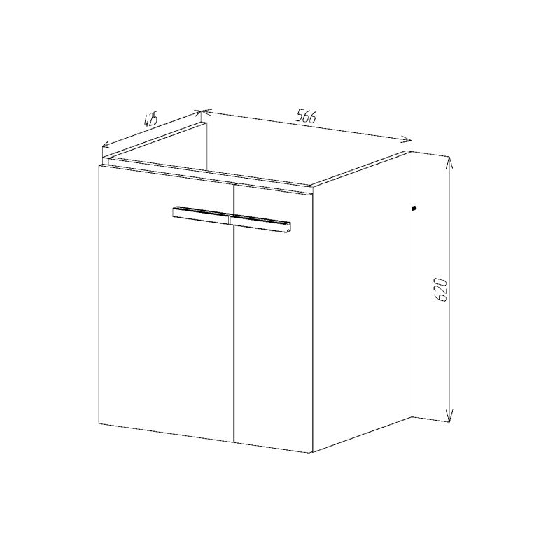 Тумба под раковину VIANT Мюнхен 60 VMUN60COBEL-T2STP подвесная Белая матовая