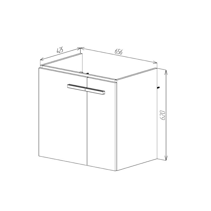 Тумба под раковину VIANT Мюнхен 70 VMUN70COBEL-T2STP подвесная Белая матовая