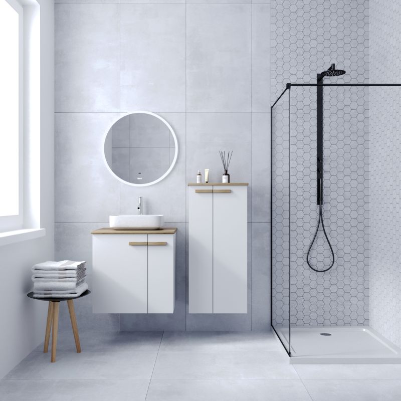 Тумба под раковину VIANT Мюнхен 70 VMUN70NBEL-T2STP подвесная Белая матовая