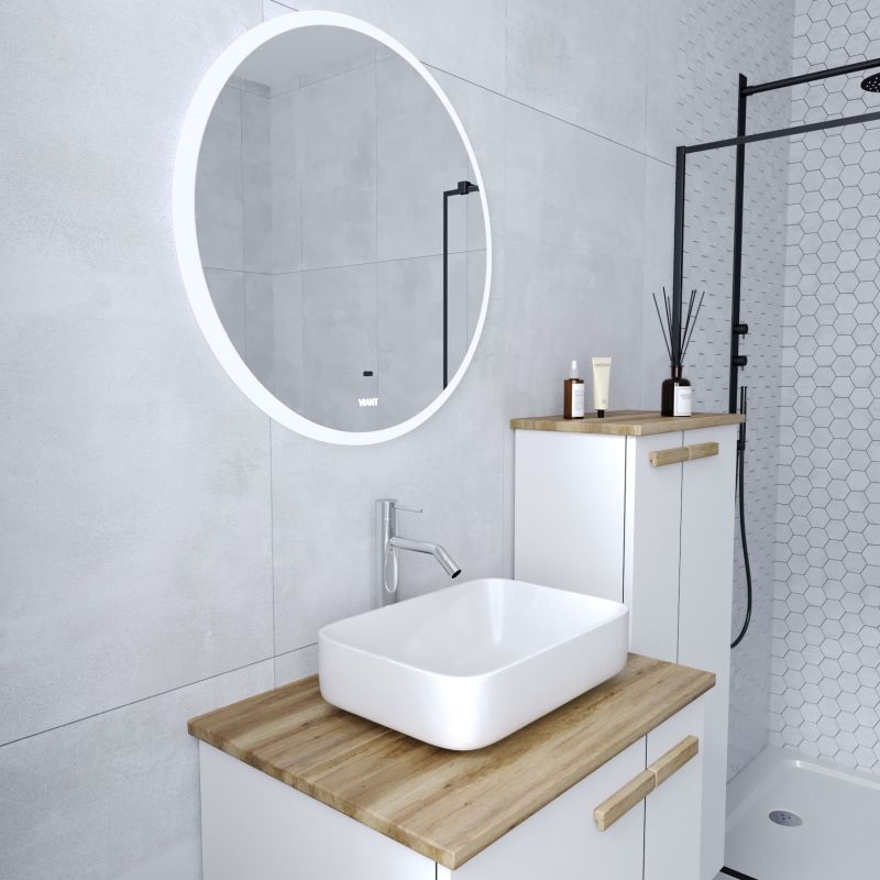 Тумба под раковину VIANT Мюнхен 70 VMUN70NBEL-T2STP подвесная Белая матовая