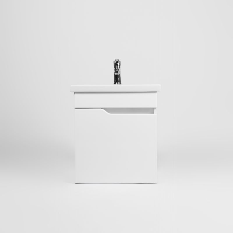 Тумба под раковину Viant Куба 50 см, подвесная, цвет белый, VKUB50CO-T1STP