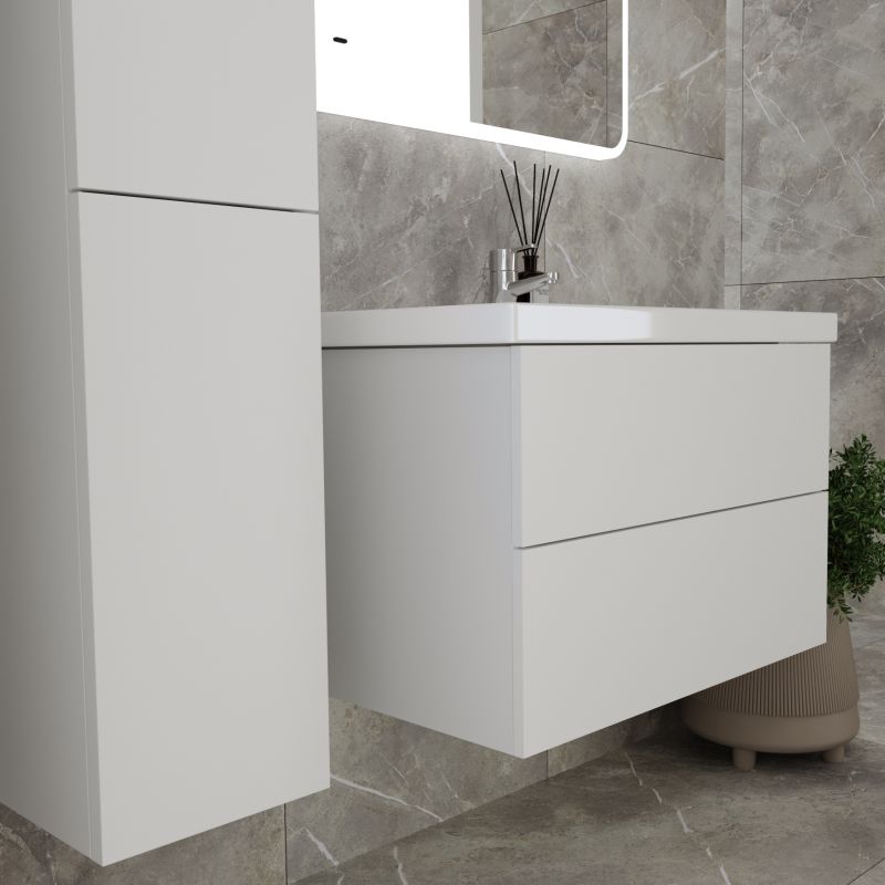 Тумба под раковину Viant София 70 см, подвесная, цвет белый, VSOF70CO-T2YP