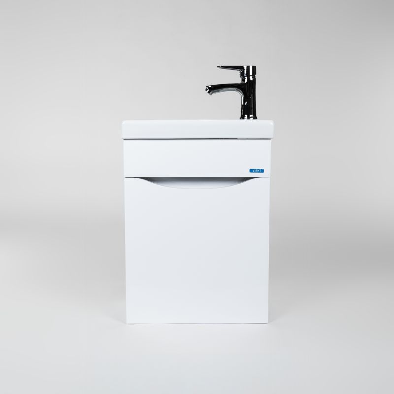 Тумба под раковину Viant Рим 40 см, подвесная, цвет белый, VRIM40CO-T1STP