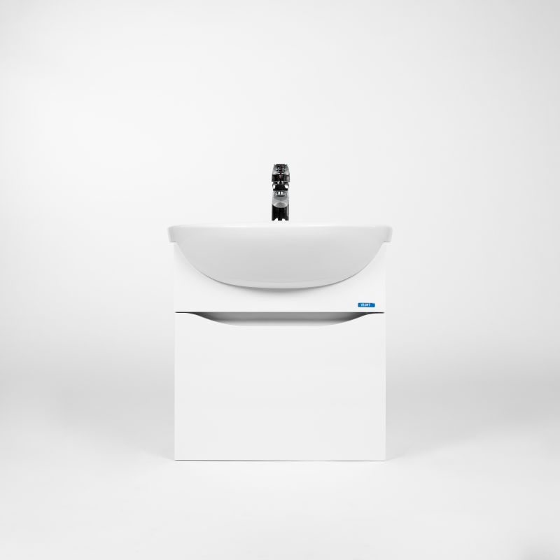 Тумба под раковину Viant Рим 55 см, подвесная, цвет белый, VRIM55ER-T1YP