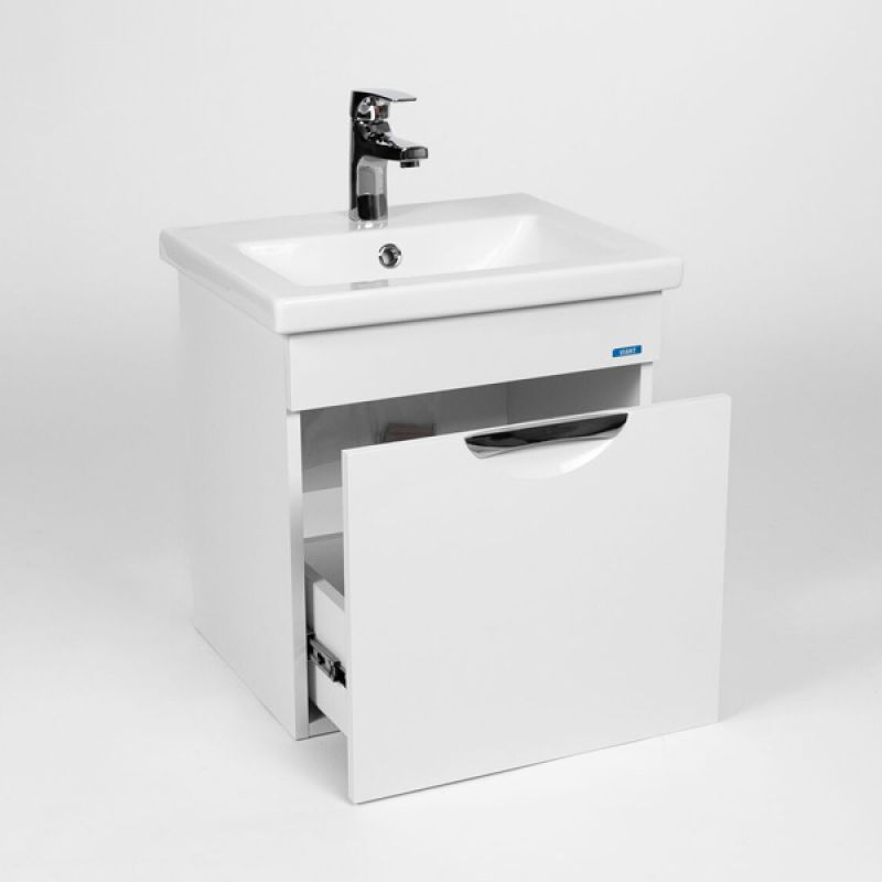 Тумба под раковину Viant Барселона 50 см, подвесная, цвет белый, VBAR50CO-T1YP