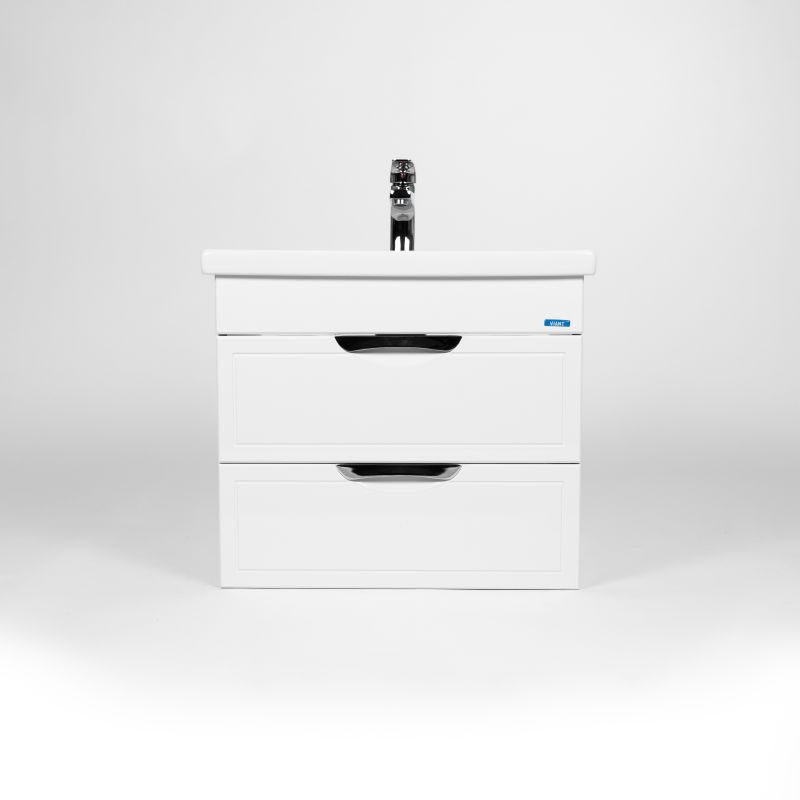 Тумба под раковину Viant Лима 60 см, подвесная, цвет белый, VLIM60CO-T2YP