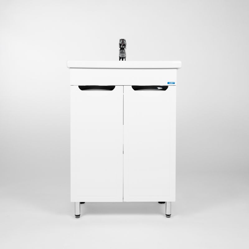 Тумба под раковину Viant Лима 60 см, напольная, цвет белый, VLIM60CO-T2ST