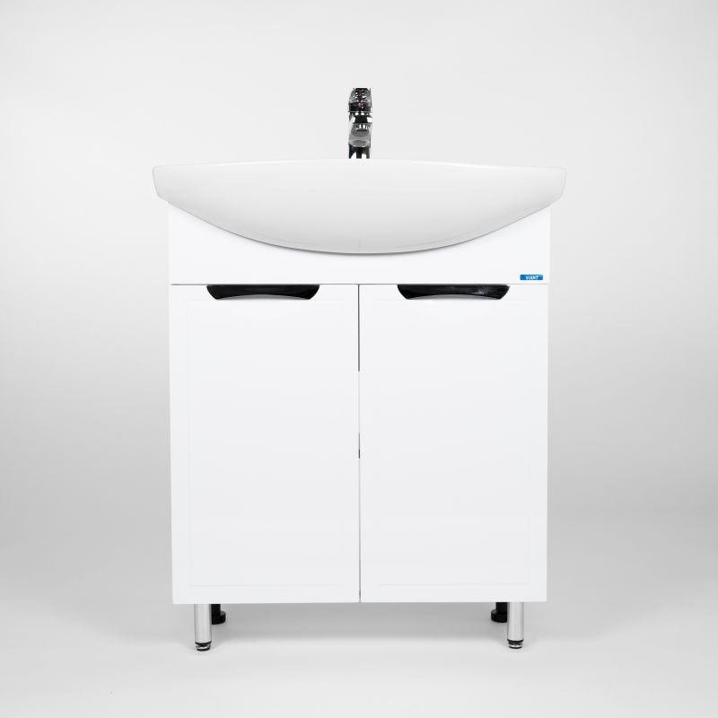 Тумба под раковину Viant Лима 70 см, напольная, цвет белый, VLIM70BA-T2ST