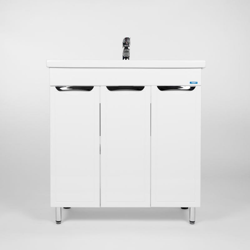 Тумба под раковину Viant Лима 80 см, напольная, цвет белый, VLIM80CO-T3ST