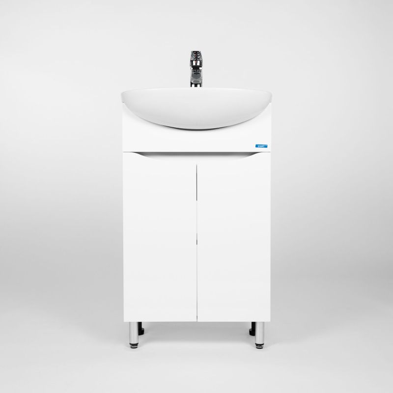 Тумба под раковину Viant Рио 50 см, напольная, цвет белый, VRIO50BA-T2ST