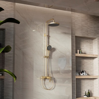 Душевая стойка Vincea  VSFS-413BG с изливом, браширо...