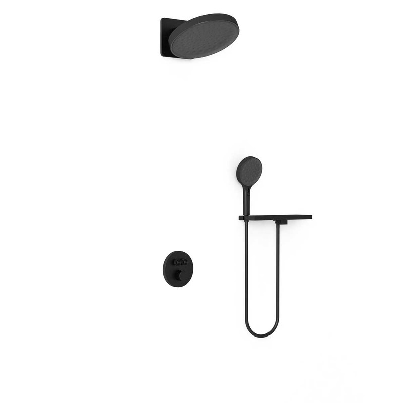 Душевой комплект Vincea  Inspire VSFW-3I22MT3RMB встраиваемый, термостатический, двухрежимный, черный