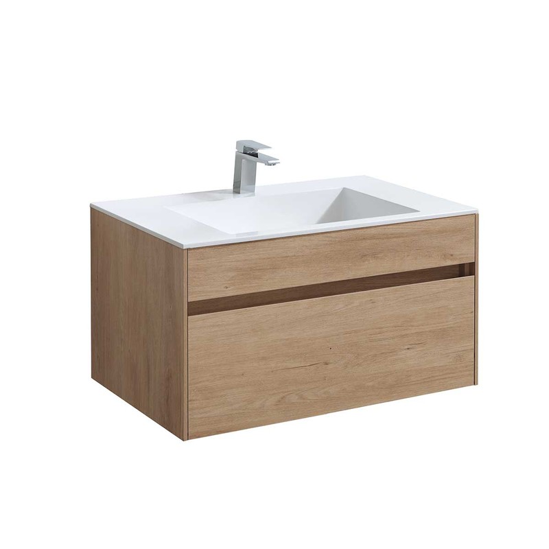 Тумба под раковину Vincea Chiara 80 VMC-2C800NO подвесная N.Oak