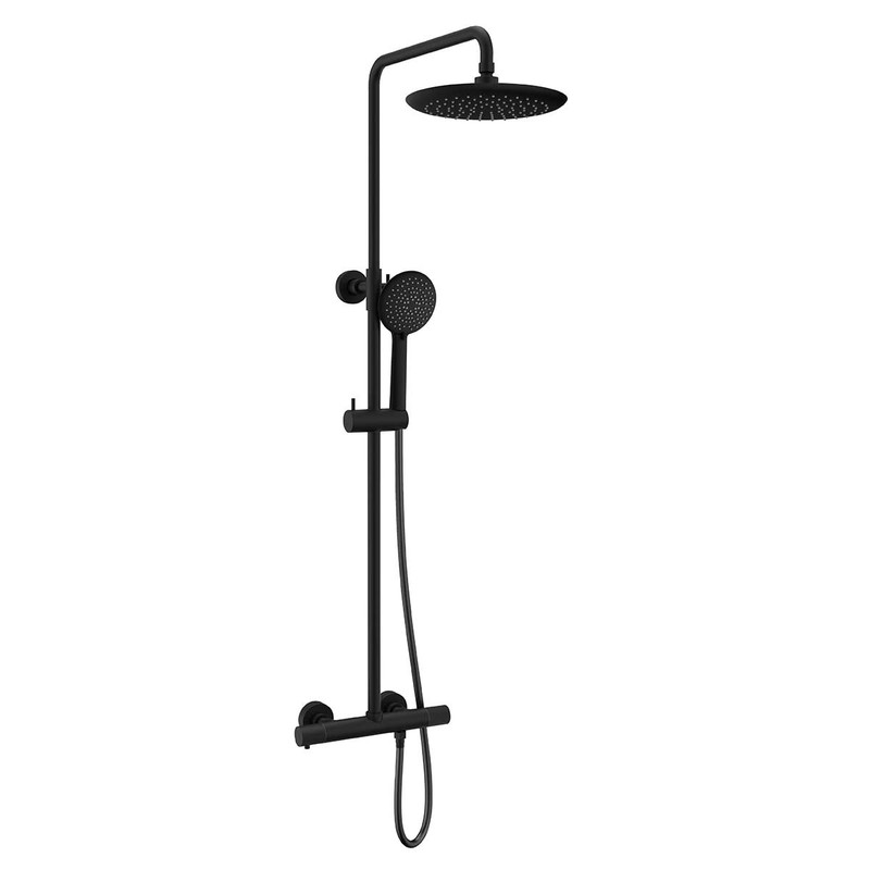 Душевая стойка Vincea  Desire VSFS-1D0TMB термостатическая, черный