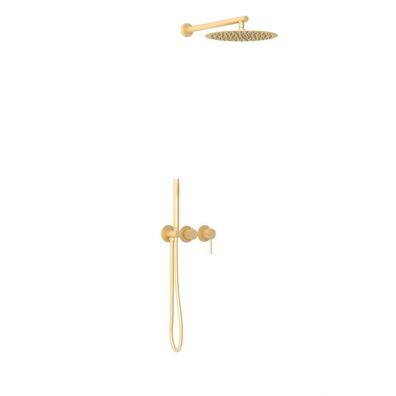 Душевой комплект Vincea  Groove VSFW-4G01BG4 встраиваемый, 2 режима, 30см верх душ, брашированное золото