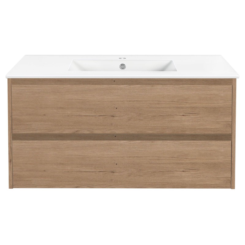 Тумба под раковину Vincea Gio 100 VMC-2G100NO подвесная N.Oak