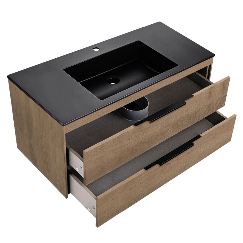 Тумба под раковину Vincea Chiara 2D 100 VMC-2C2100NO подвесная N.Oak