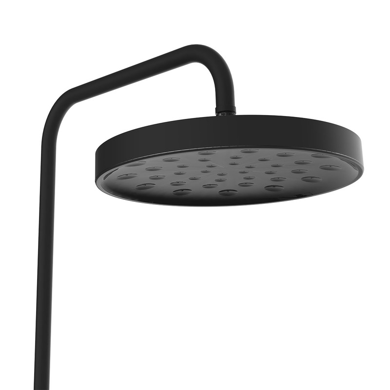 Душевая стойка Vincea  Inspire VSFS-3I12TMB термостатическая с изливом, 30см верх.душ, черный