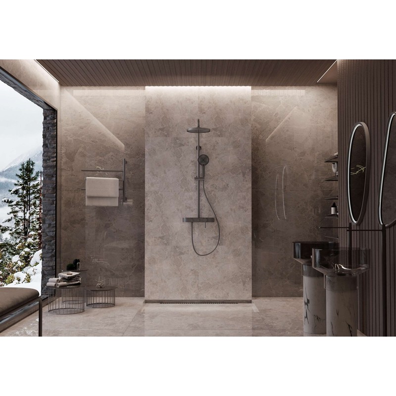 Душевая стойка Vincea  VSFS-402GM, вороненая сталь