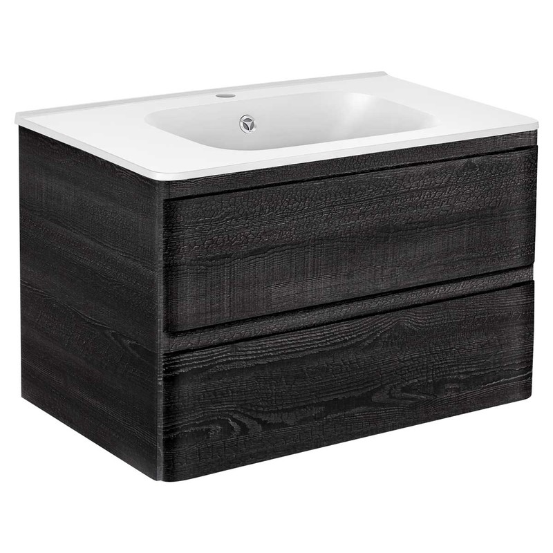 Тумба подвесная Vincea Vico VMC-2V800CN 80 см 2 ящика цвет Carbone