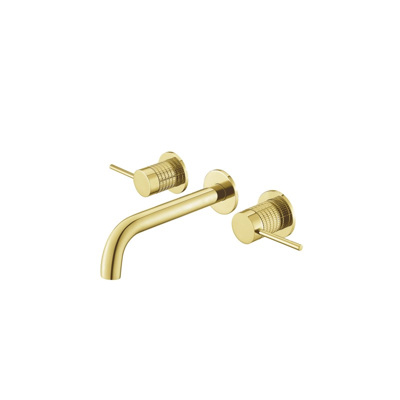 Смеситель для раковины Vincea Groove VBFW-4G1BG4 встраиваемый, брашированное золото