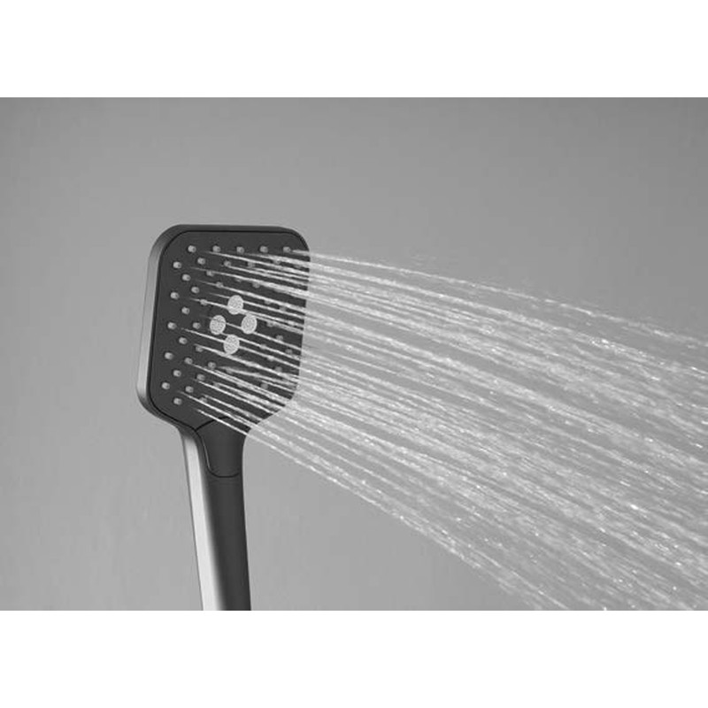 Душевая стойка Vincea  Cube VSFS-1C1MB с изливом, черный