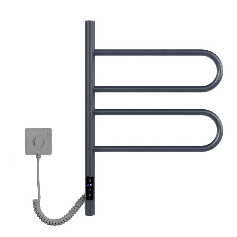 Полотенцесушитель электрический Vincea VTD-1R1CGE 44x60, графит, таймер